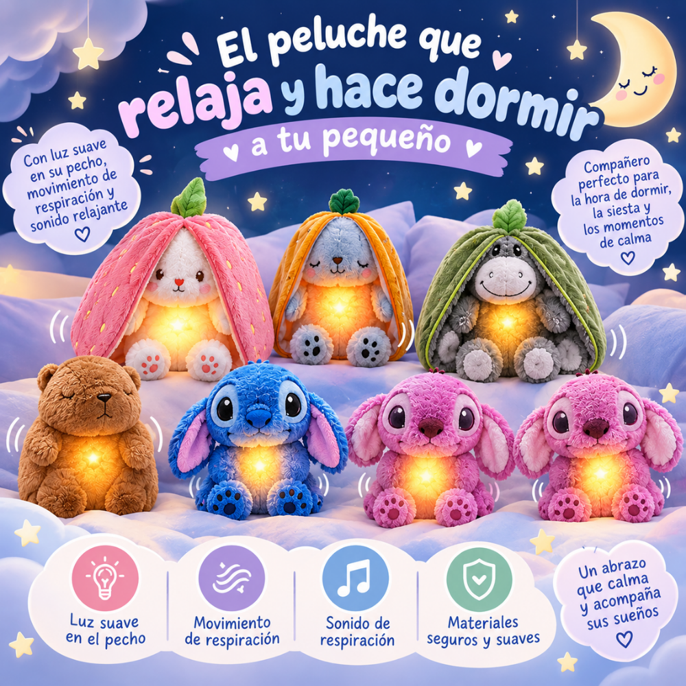 Snusy Teddy — Peluche que Respira para Calmar la Ansiedad y Sueño Profundo