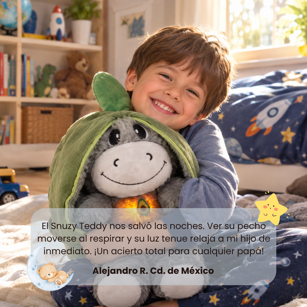 Snusy Teddy — Peluche que Respira para Calmar la Ansiedad y Sueño Profundo