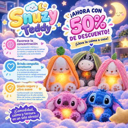 Snusy Teddy — Peluche que Respira para Calmar la Ansiedad y Sueño Profundo